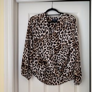 INC International Concepts Animal print blouse